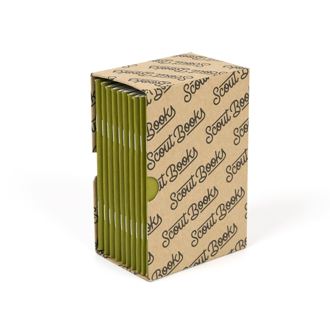 SCOUT BOOKS 10 PACK OLIVE NOTEBOOKS
